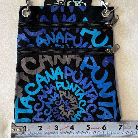 Robin Ruth Punta Cana Crossbody Bag Multicolor Unisex Adjustable Strap - Picture 4 of 6